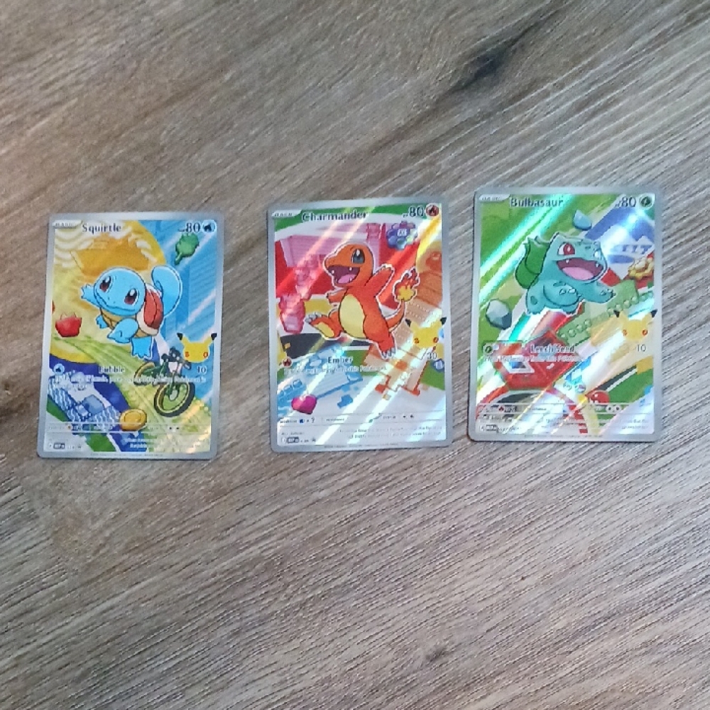 3 Pokemon Series 1 Limited Edition Cards